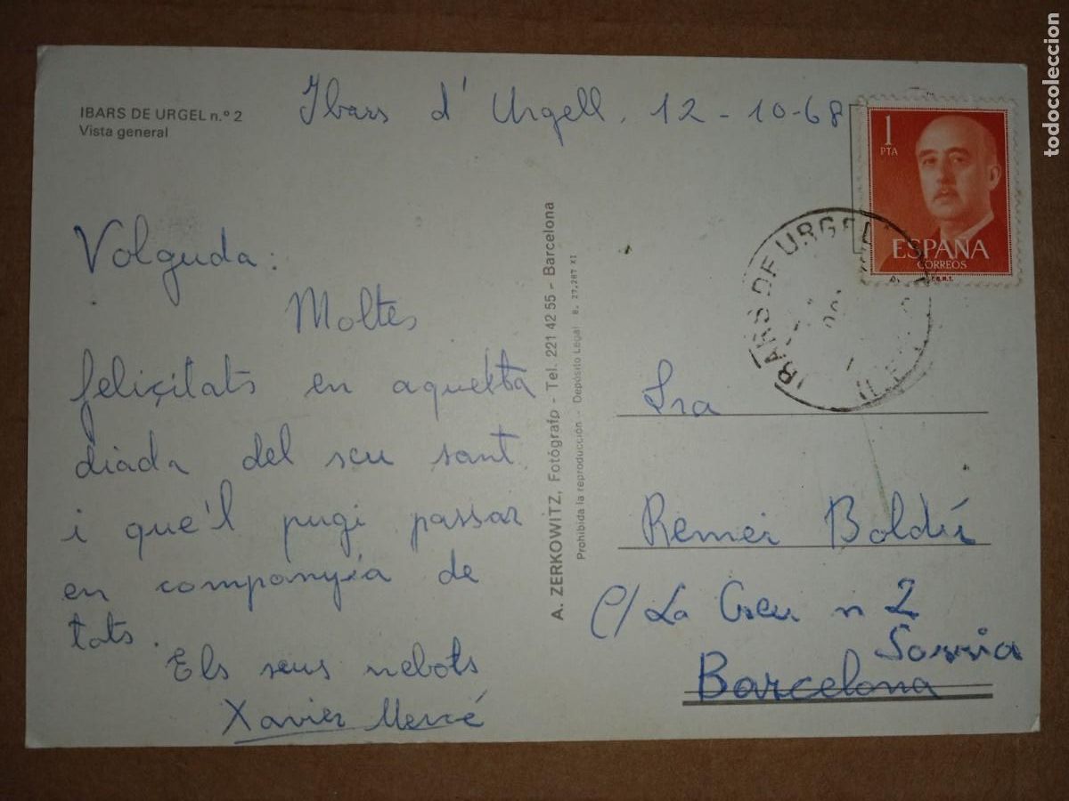 Postales: IBARS DE URGEL (LLEIDA)- CIRCULADA 1968 - Foto 2