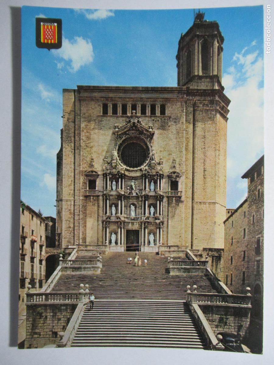 Postales: Gerona / Girona - La Catedral - Foto 1