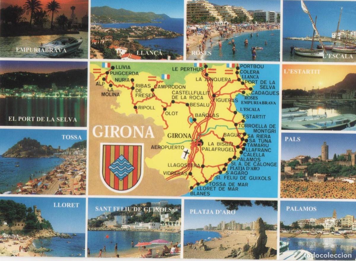 Postales: - GIRONA-MULTIVISTA-ESCRITA- - Foto 1
