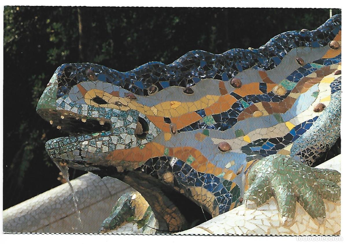 Postales: &rdquo; EL DRAC &rdquo;.-PARC GUELL.- GAUDI.- BARCELONA - Foto 1