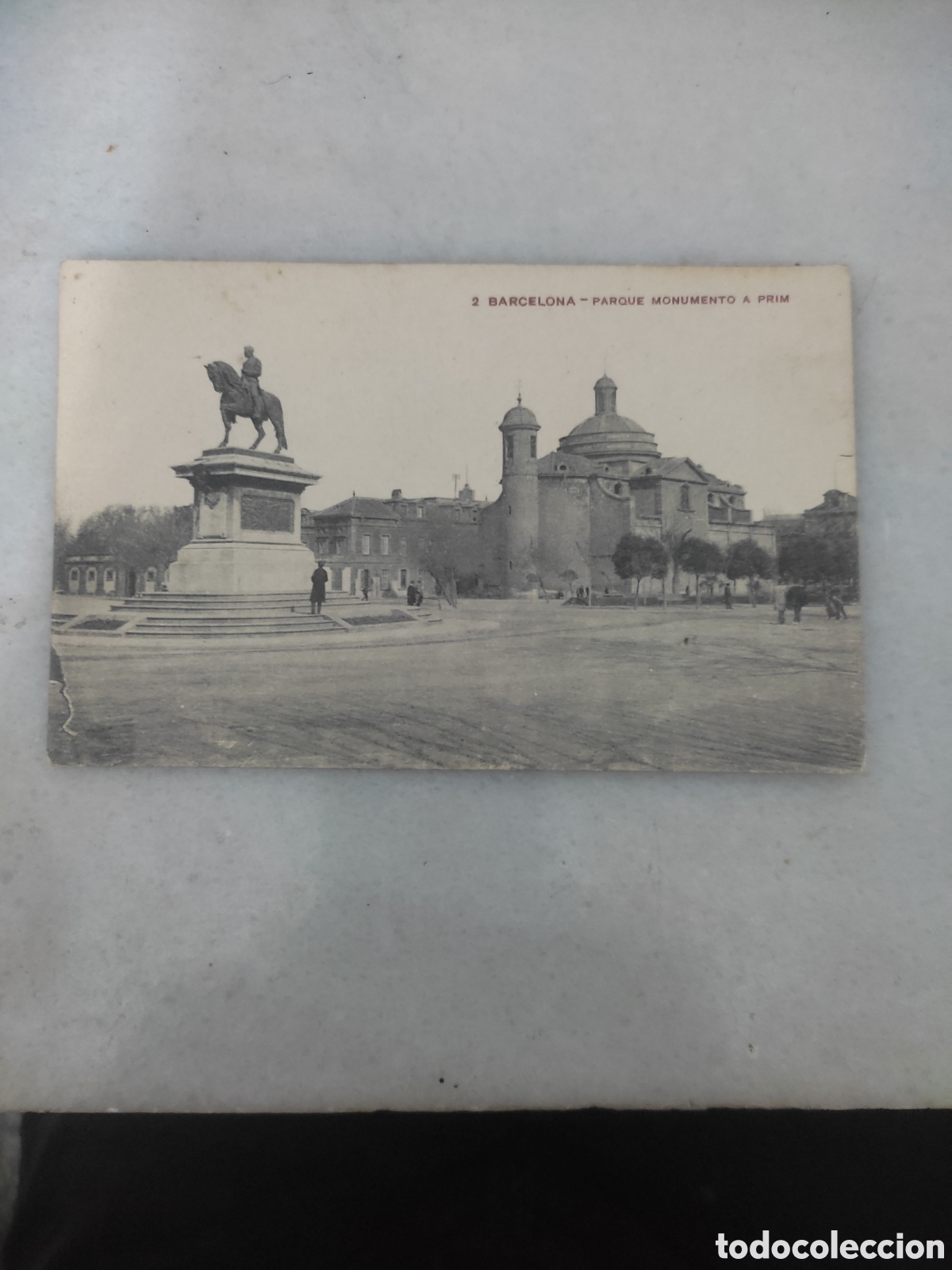 Postales: Postal Barcelona parque monumento a prim - Foto 1