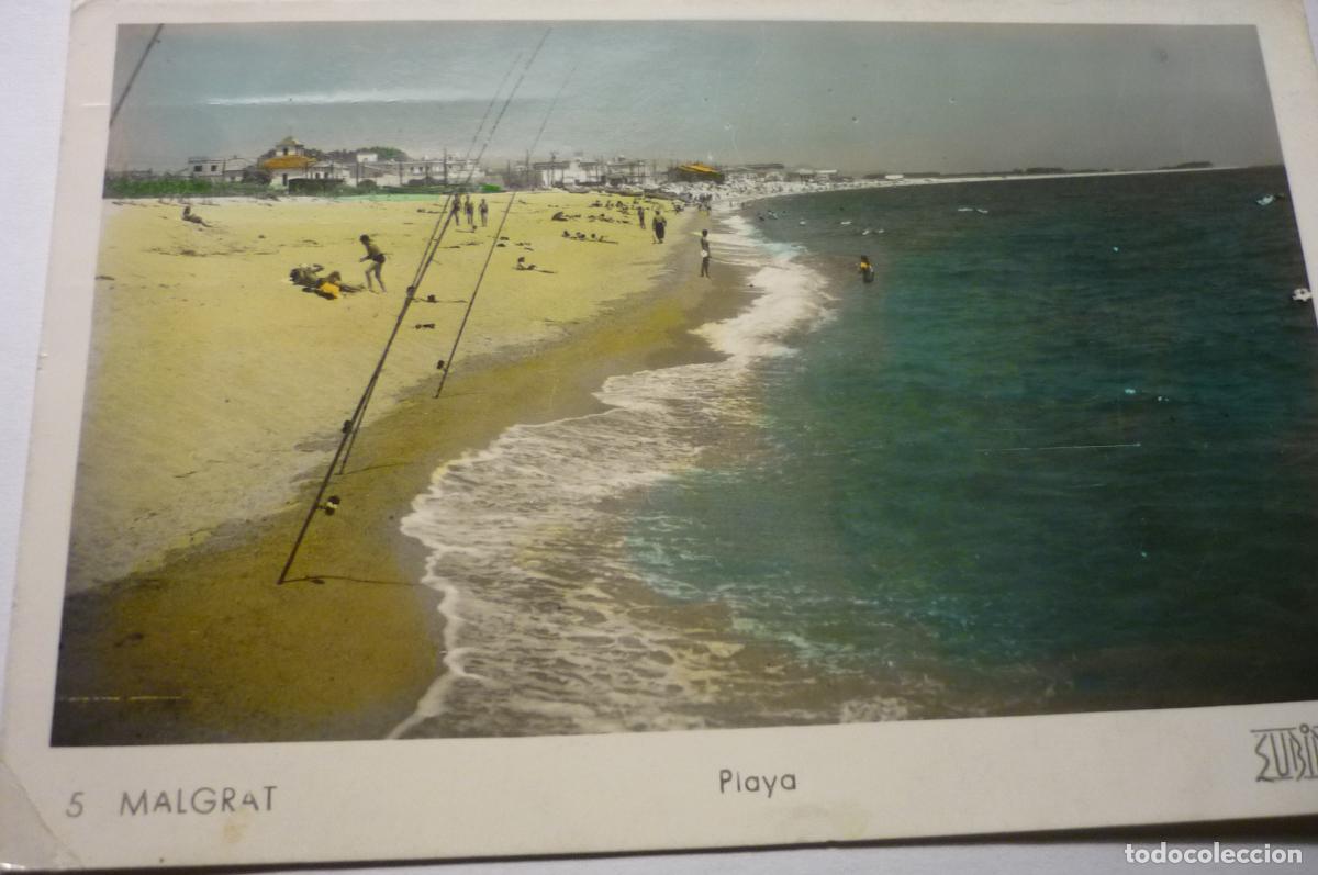 Postales: postal malgrat playa coloreada escrita cm - Foto 1