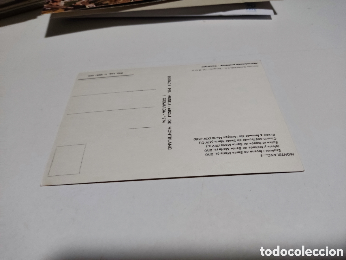Postales: Postal Montblanc iglesia - Foto 2
