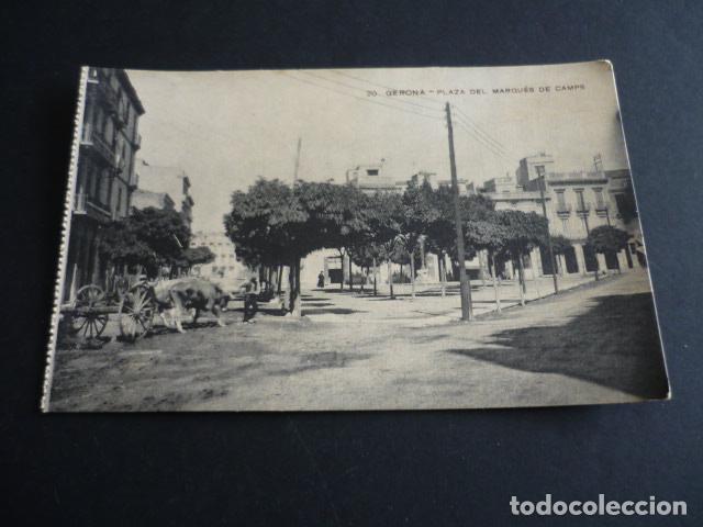 Postales: GERONA PLAZA DEL MARQUES DE CAMPS - Foto 1
