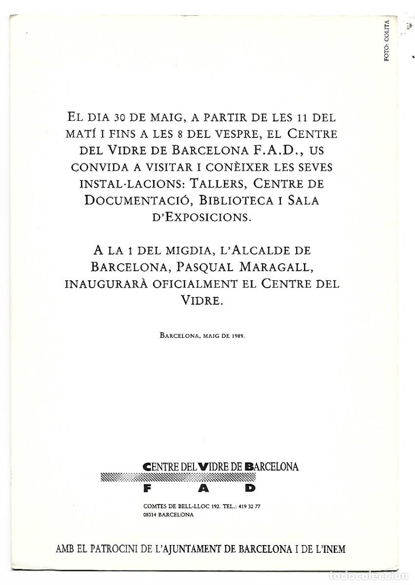 Postales: CENTRE DEL VIDRE DE BARCELONA - Foto 2