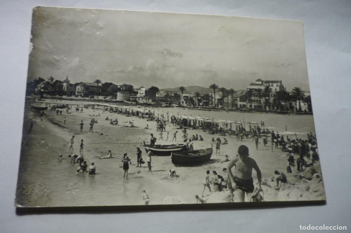 Postkarten: postal villanueva y geltru .-playa escrita cm