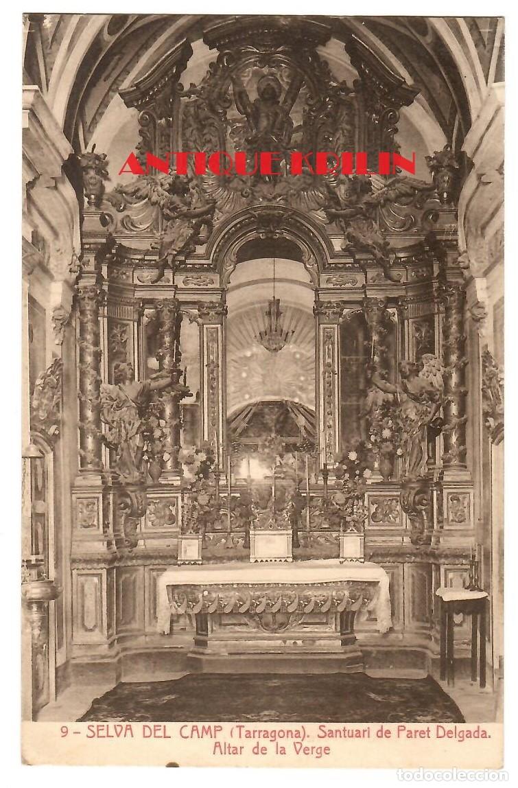 Postkarten: SELVA DEL CAMP N&ordm; 9 SANTUARI PARET DELGADA / ALTAR VERGE / FOT. THOMAS - PINO / SIN CIRCULAR