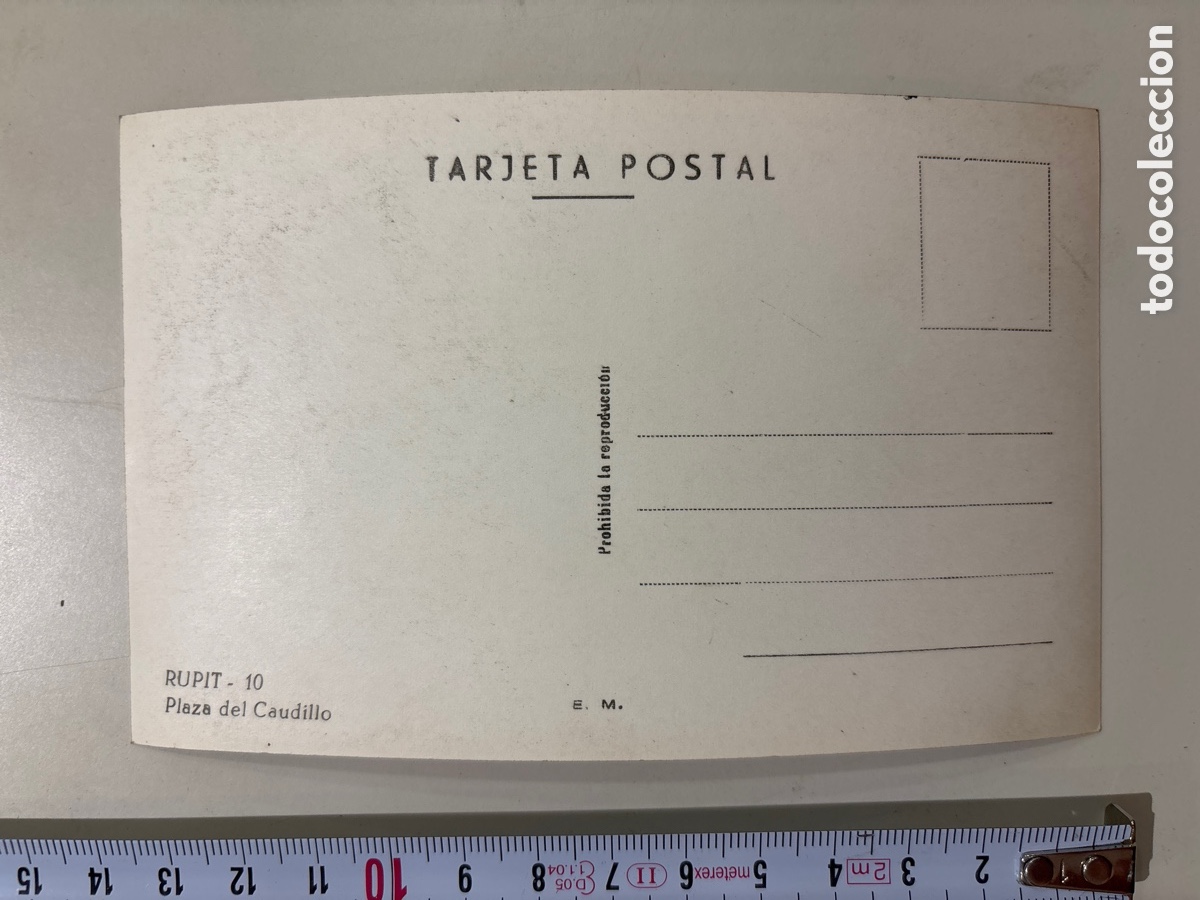Postales: POSTAL. RUPIT, BARCELONA. PLAZA DEL CAUDILLO. E. M. - Foto 2