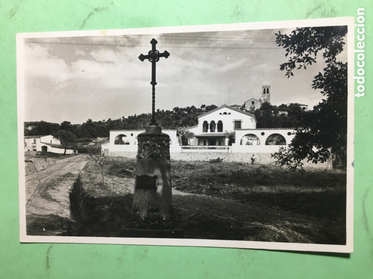 Postais: 1952 B/N ESCRITA VILANOVA DE LA ROCA 1 STA. QUITERIA VISTA SANTUARIO DESDE CRUZ MISIONAL CUY&Aacute;S R1535