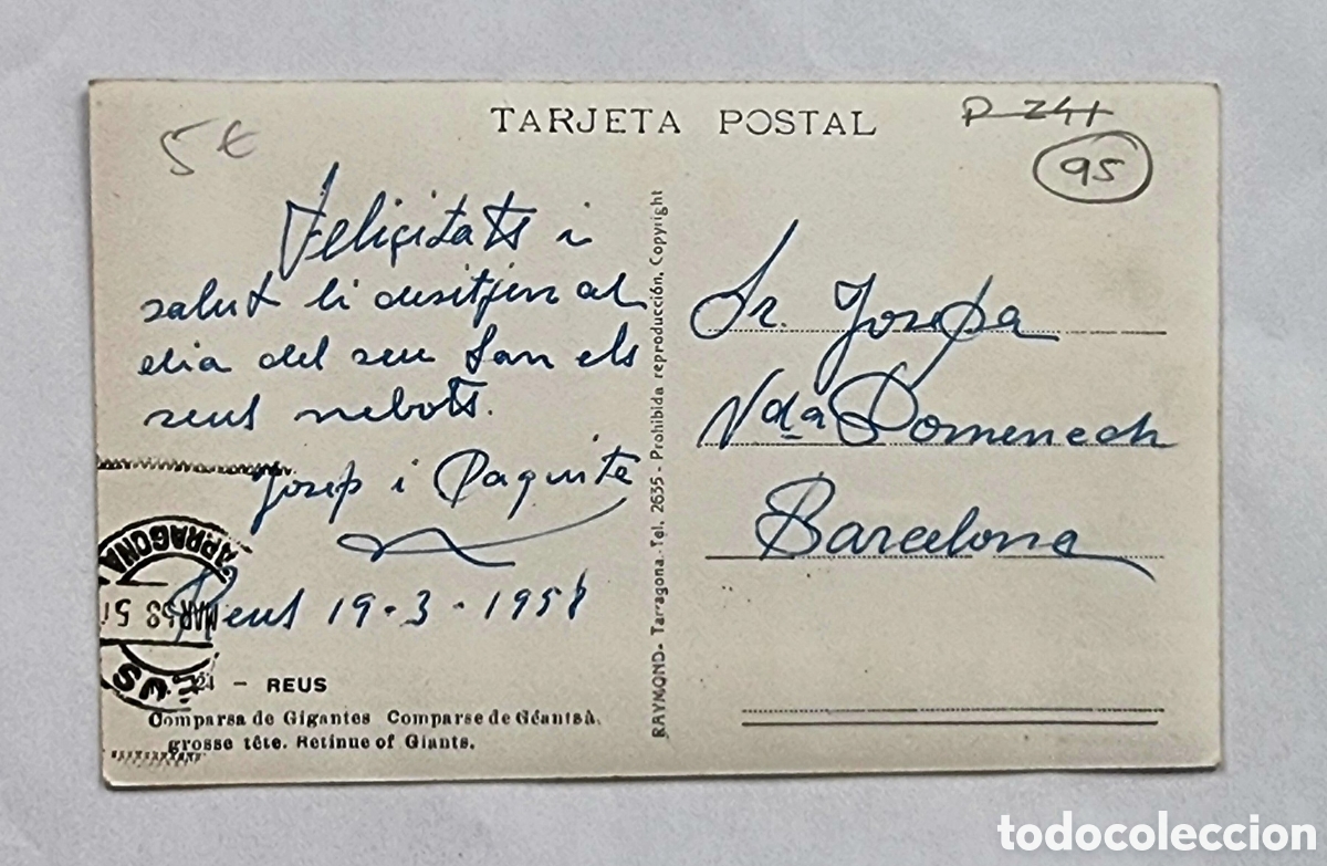 Postales: REUS - POSTALES - GIGANTES - Foto 2