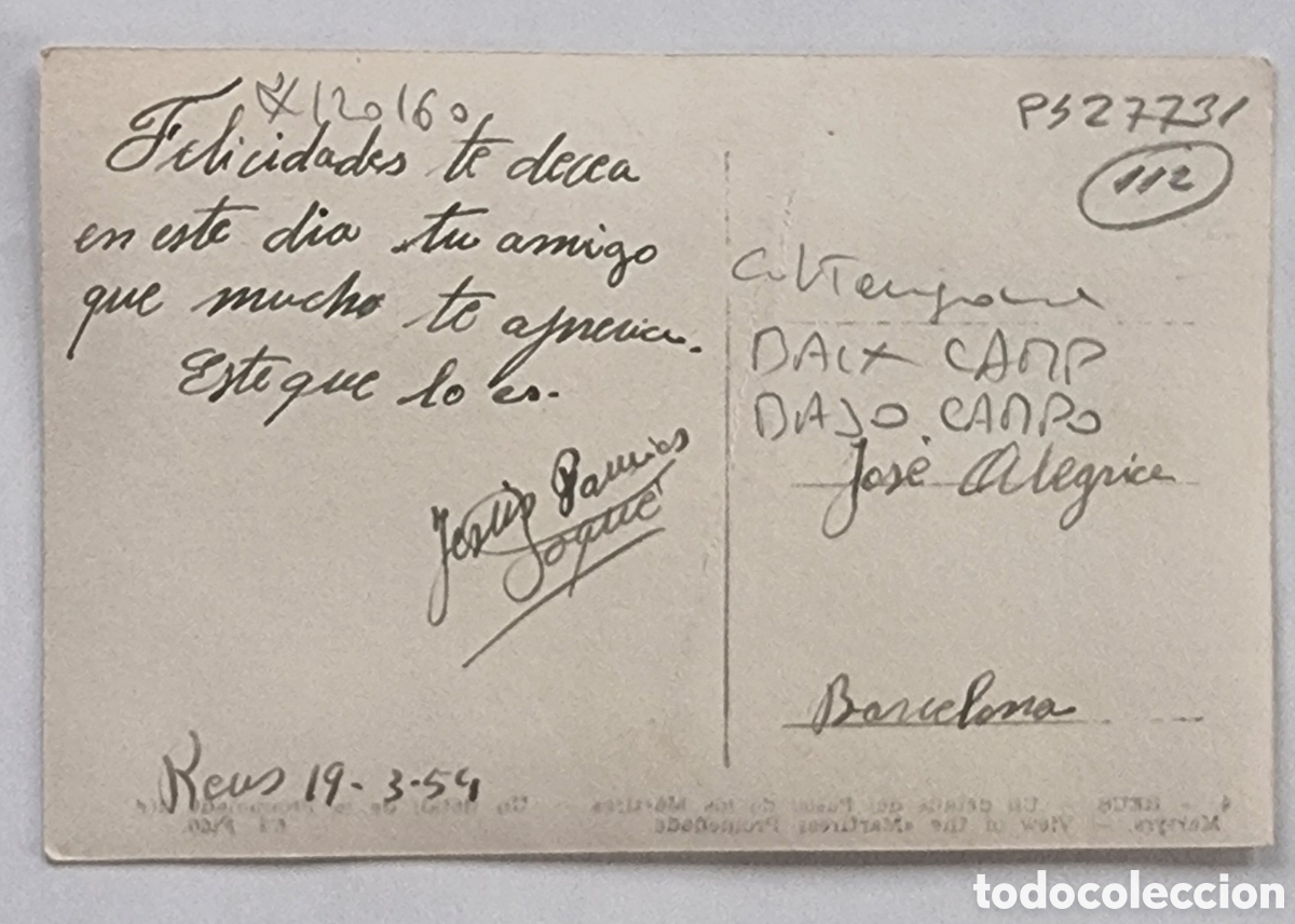 Postales: REUS - POSTALES - Paseo de los Martires - Foto 2