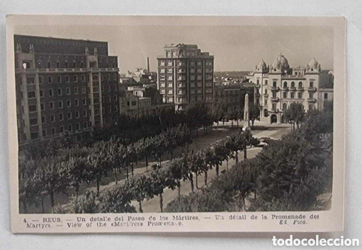 Postales: REUS - POSTALES - Paseo de los Martires - Foto 1