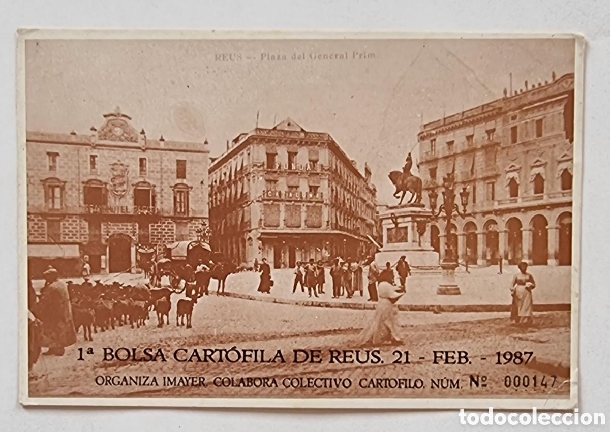 Postkarten: REUS - POSTALES - IMAYER 1a Bolsa Cart&oacute;fila de Reus. 21 Febrer 1987