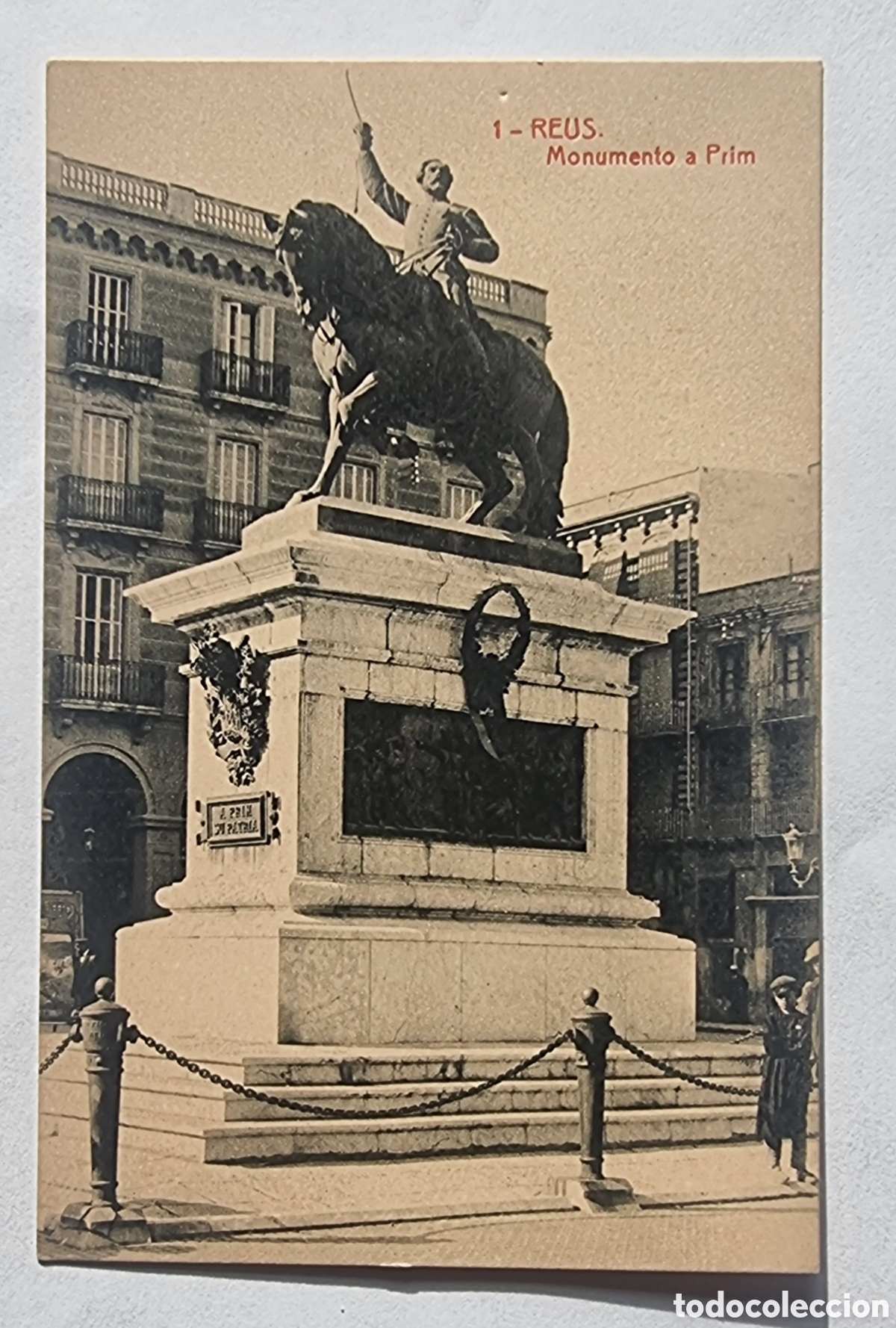 Postales: REUS - POSTALES - Monumento a Prim - Foto 1