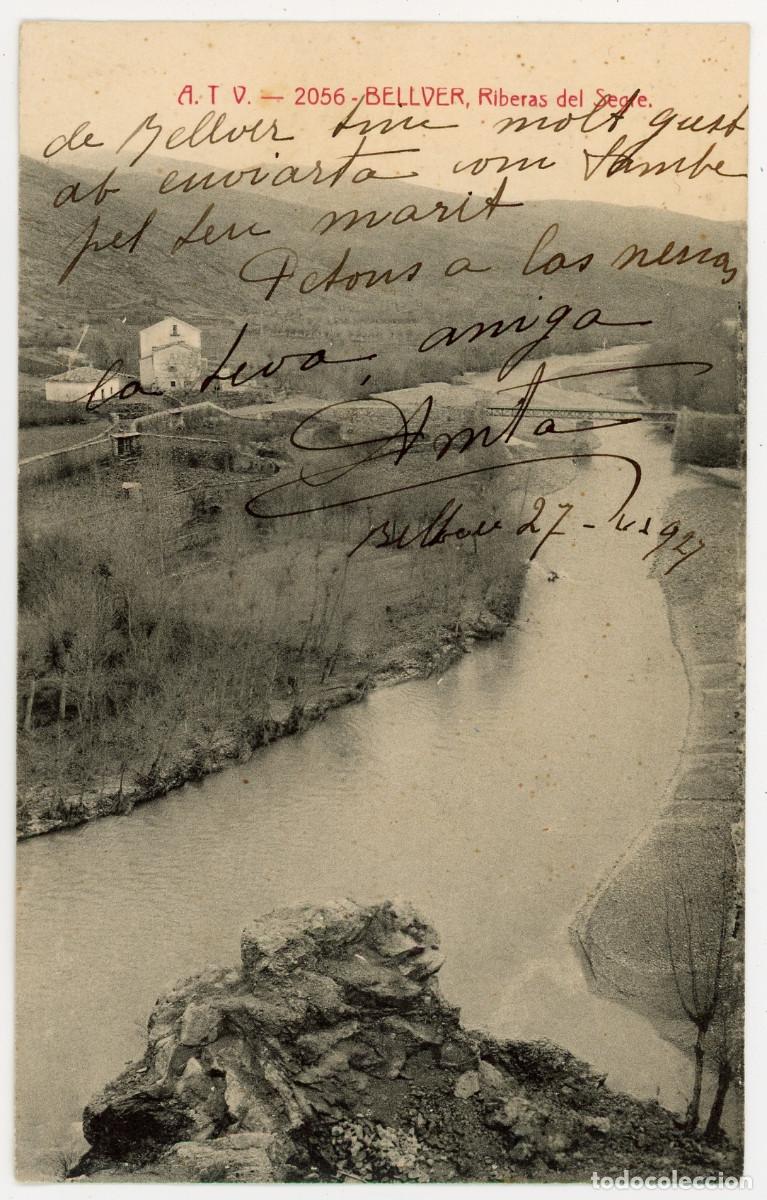 Postcards: a10995 bellver de cerdanya riberas del segre atv n&ordm;2056 circulada 1927