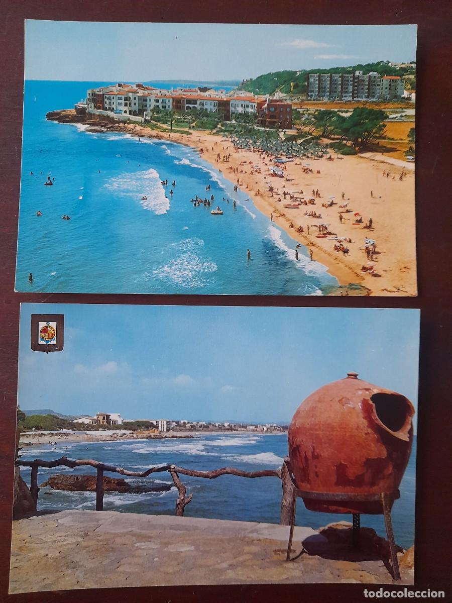 Postcards: Una postal vintage playa Roda de Bara costa Daurada, mirador Roc Sant Gaieta 2 unidades a elegir