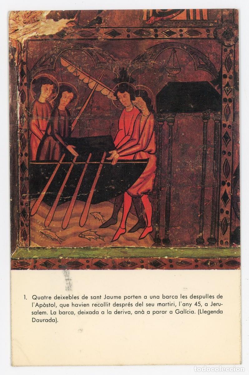 Cartoline: m10358 sant jaume de frontenya panel del retablo 1971 circulada