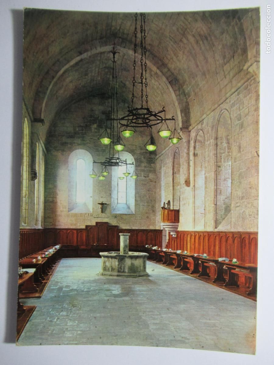 Postales: Monasterio de Poblet - El refectorio