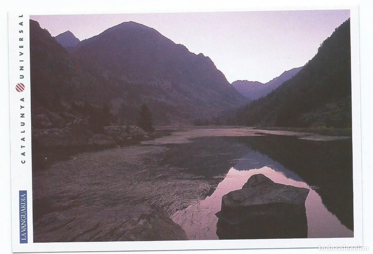 Postales: AMANECER EN AIGUESTORTES, ESTANY DE LA LLEBRETA.- SERIE CATALUNYA UNIVERSAL DE LA VANGUARDIA
