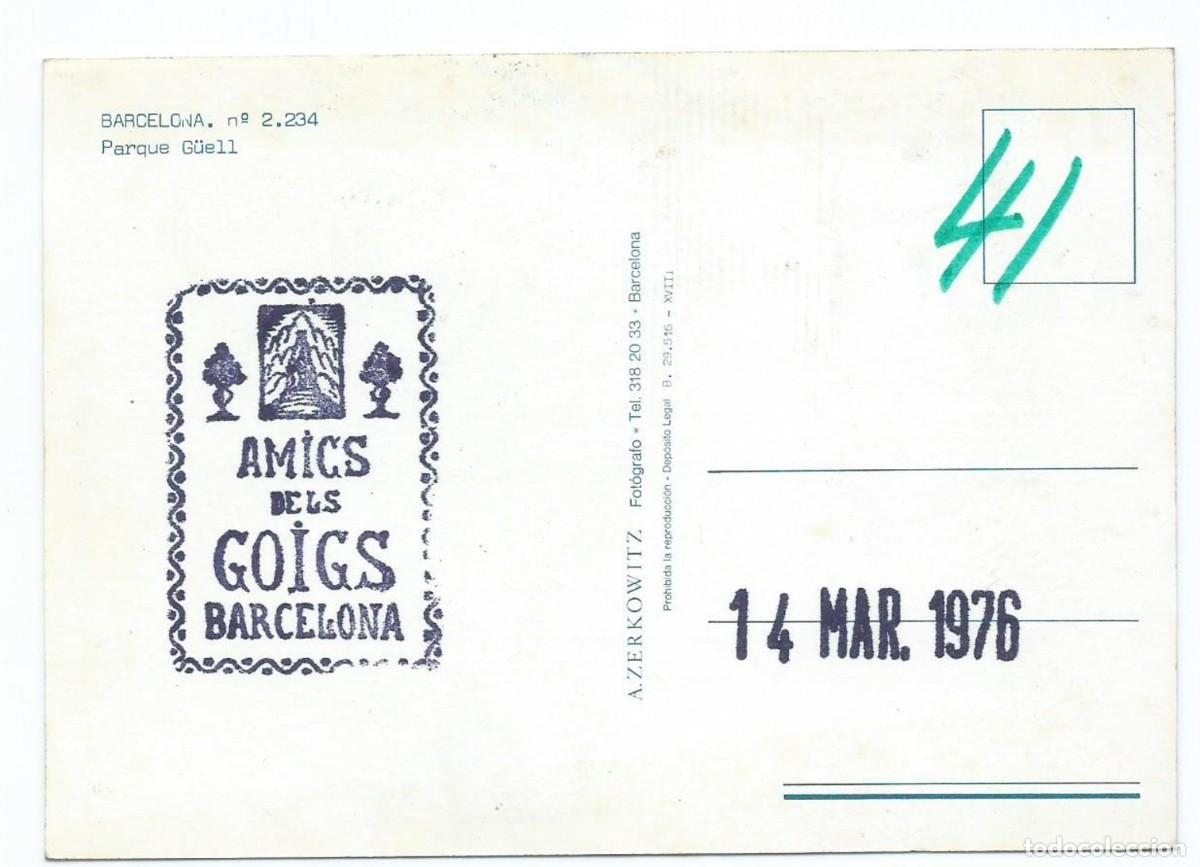 Postales: PARQUE GUELL.- BARCELONA / CATALUNYA - Foto 2