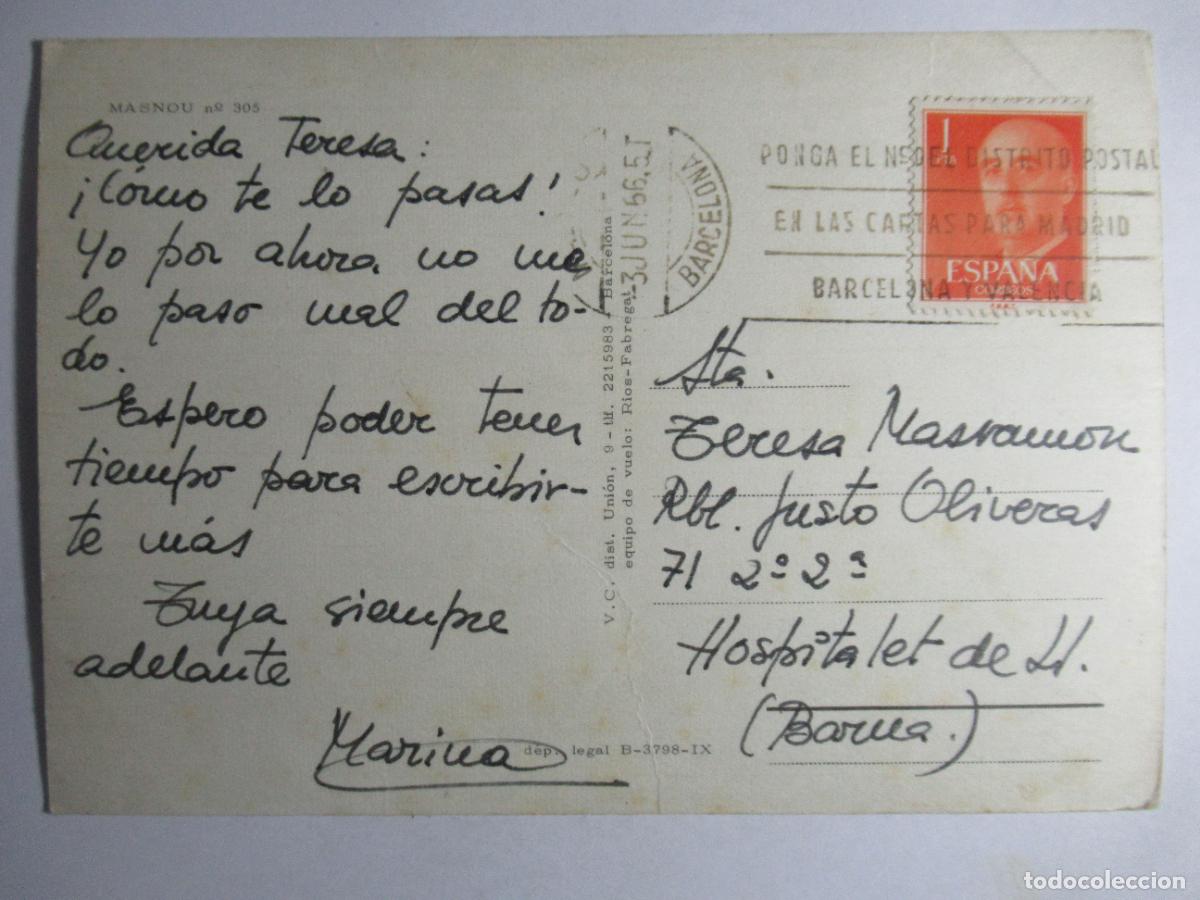 Postales: Masnou (Barcelona) - circulada - Foto 2