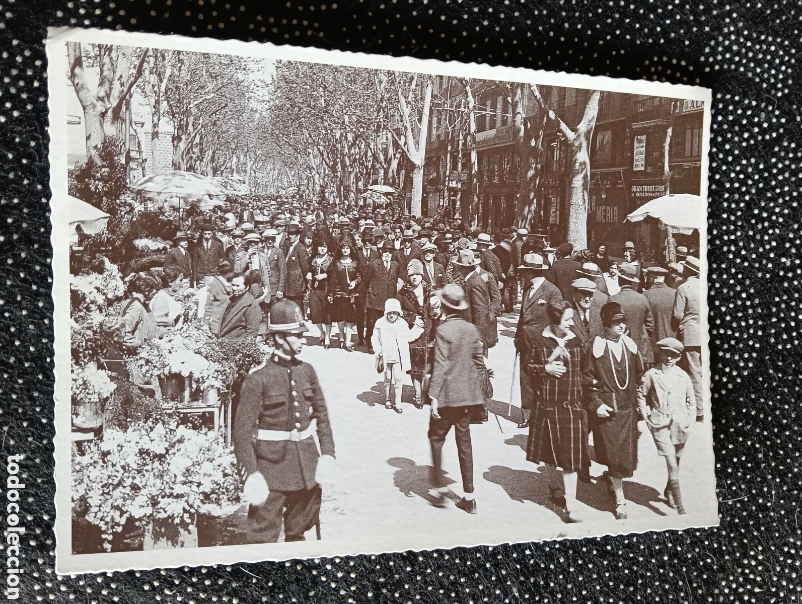 Postales: Postal de La Rambla de las Flores en Barcelona 1955 - Foto 1