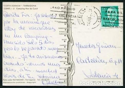 Postales: Cunit. *Camping Mar de Cunit* Ed. Raymond n&ordm; 2. Circulada. - Foto 2