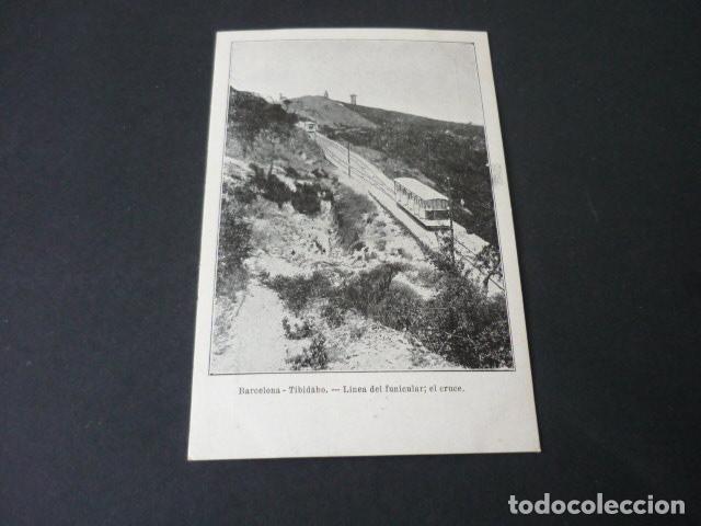 Postales: BARCELONA TIBIDABO LINEA DEL FUNICULAR EL CRUCE - Foto 1