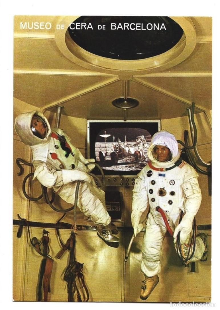 Cartoline: CAPSULA ESPACIAL - GAGARIN Y ARMSTRONG.- MUSEO DE CERA DE BARCELONA