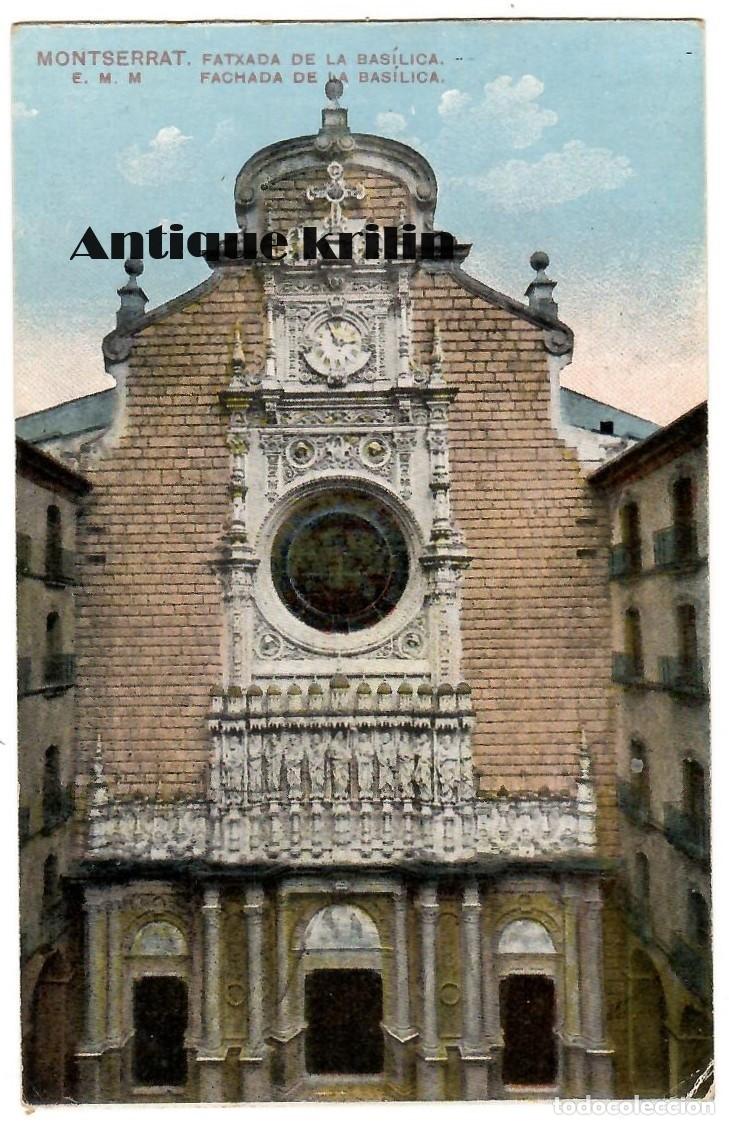 Cartes Postales: MONTSERRAT / FACHADA BASILICA / EDICION E.M.M. / SIN CIRCULAR