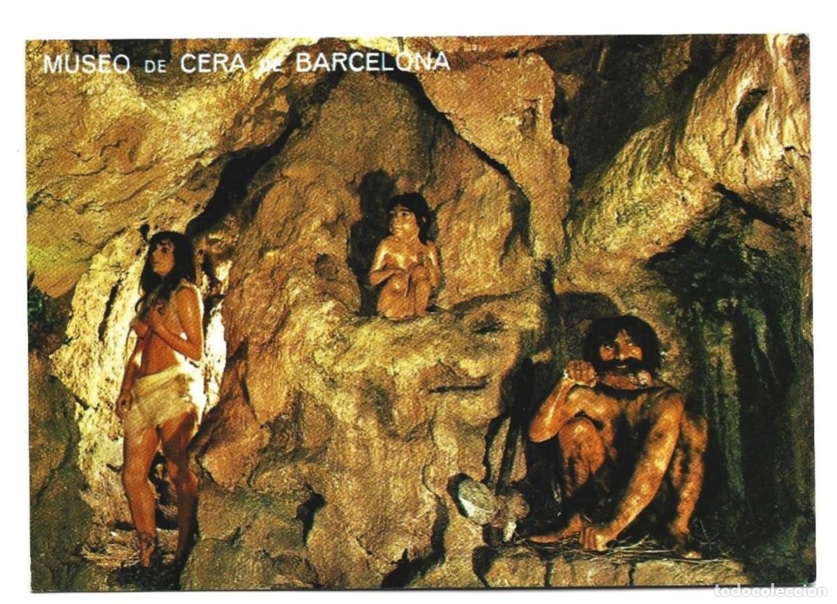 Postkarten: &rdquo; CAVERNICOLAS - CAVE-DWELLERS &rdquo;.- MUSEO DE CERA DE BARCELONA