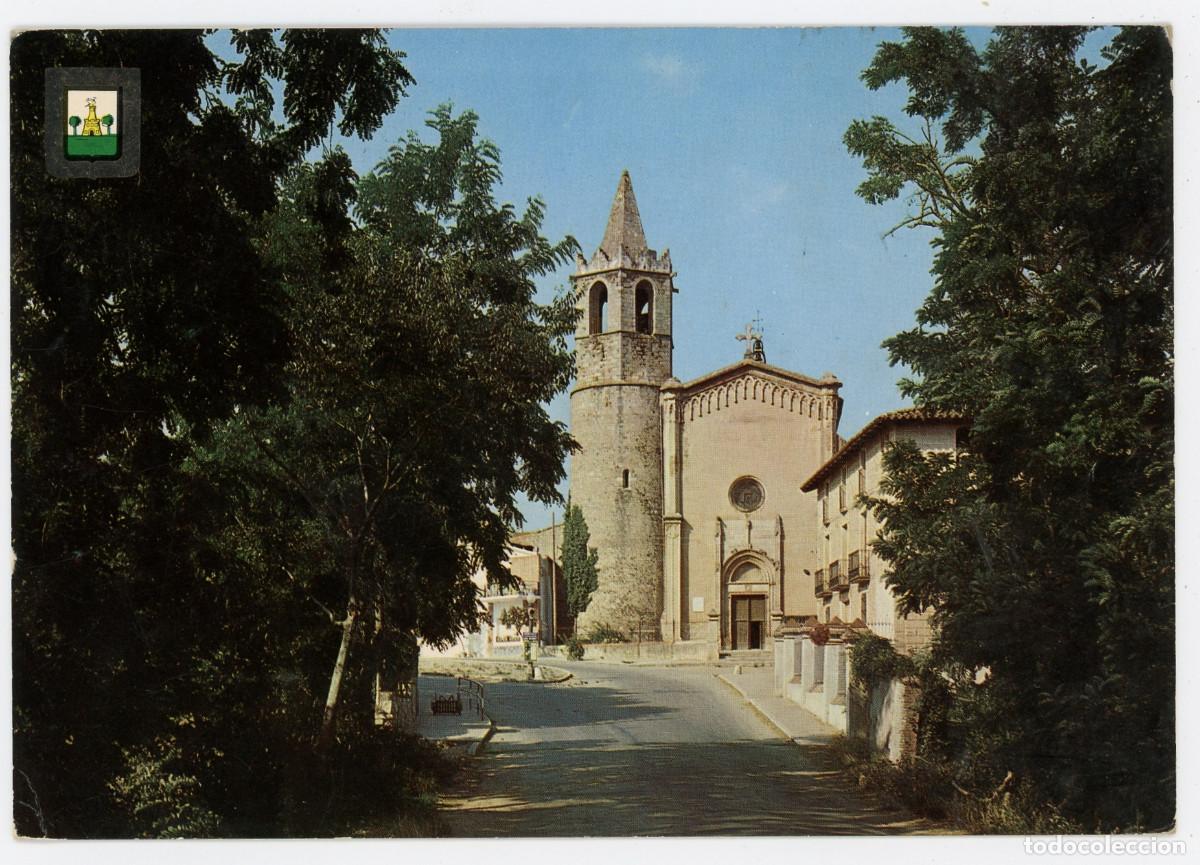 Postais: m10532 Santa Maria De Palautordera Entrada Villa Iglesia Parroquial 1968 Escudo De Oro N&ordm;3975 circul