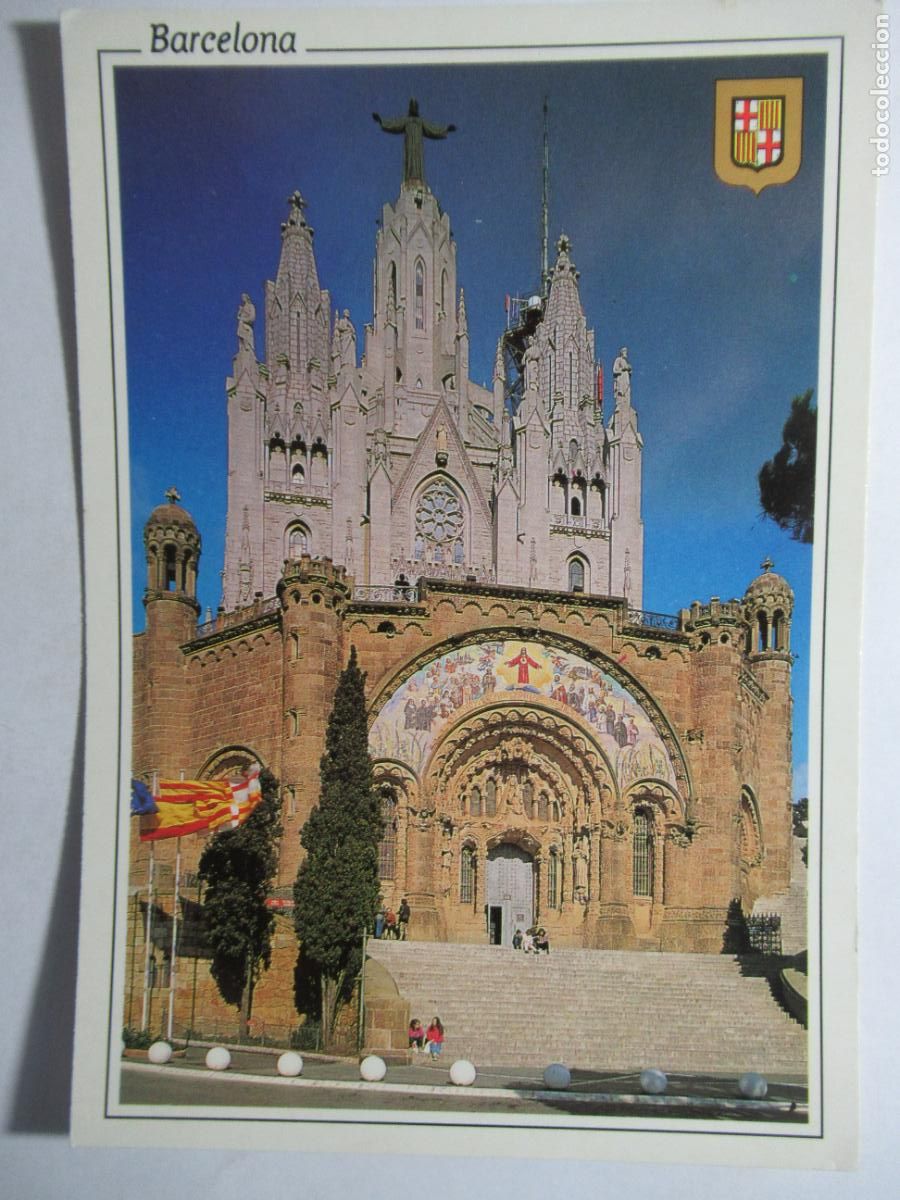 Postales: Barcelona - Tibidabo. Templo expiatorio - Foto 1