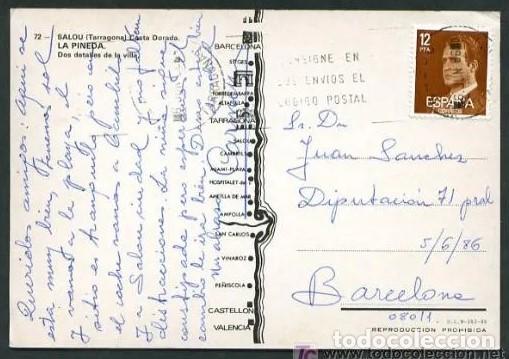 Postales: Pineda de Mar. Maresme.  Sin datos editor n&ordm; 72.  Circulada - Foto 2