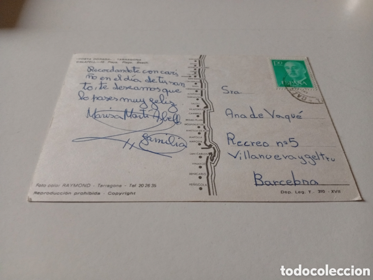 Postales: Postal Calafell playa.... - Foto 2