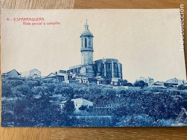 Postales: Esparraguera. N&ordm; 4. Vista parcial y campi&ntilde;a. Ed. Torres. Postal sin circular