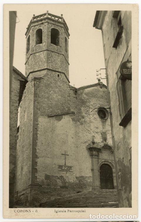 Postcards: a10379 Copons Iglesia Parroquial N&ordm;8 fotografica escrita