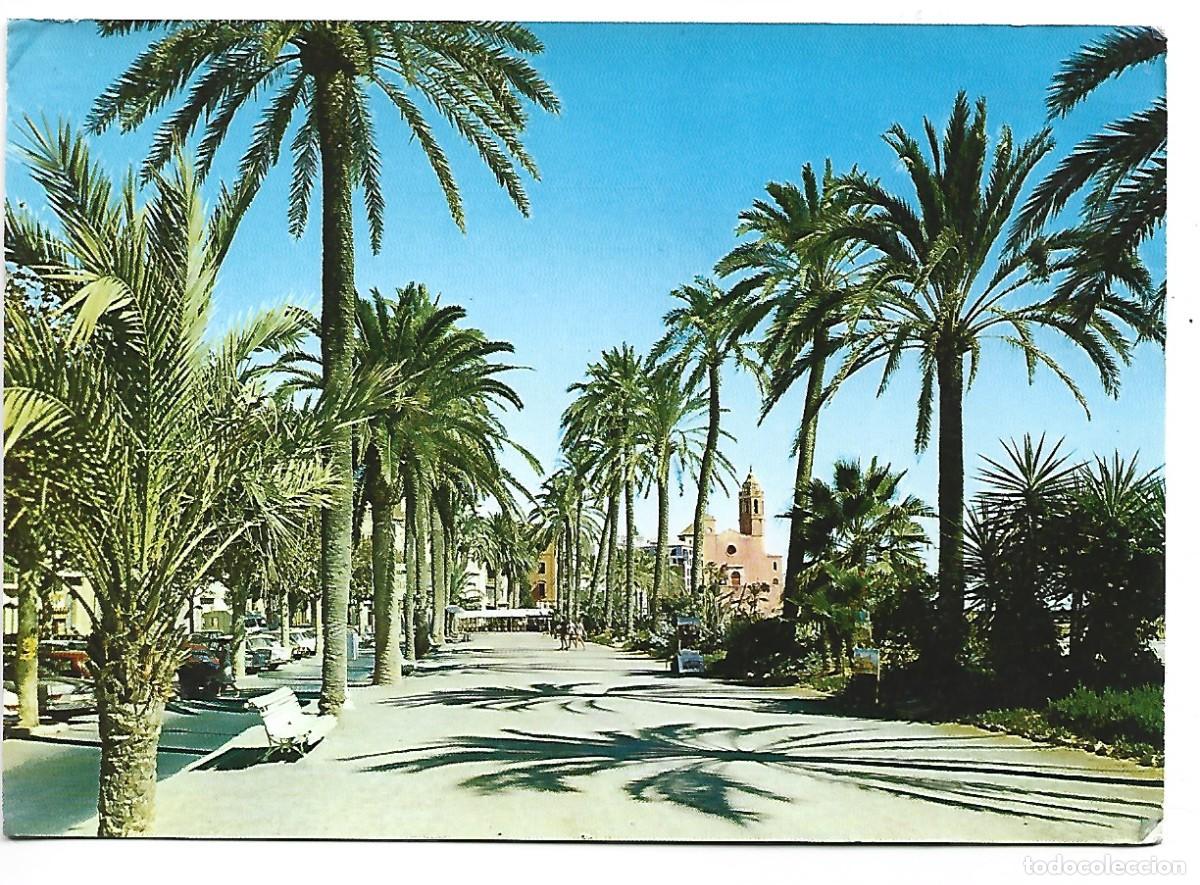 Postales: PASEO DE LA RIBERA / LA RIBERA PROMENADE.- SITGES / BARCELONA - Foto 1