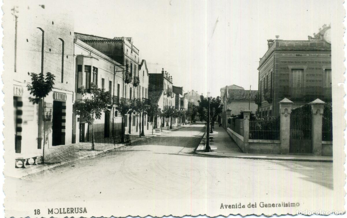 Postales: MOLLERUSA - AVENIDA DEL GENERAL&Iacute;SIMO - Foto 1