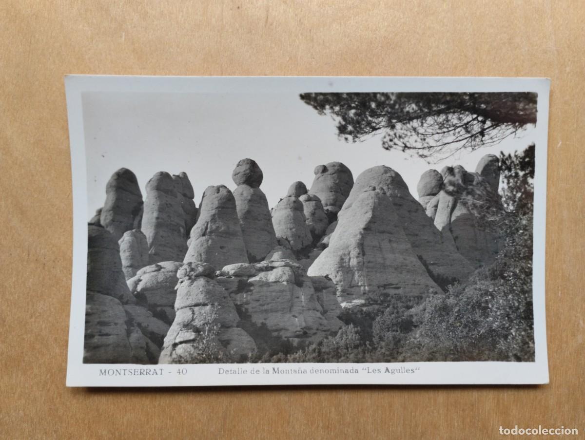 Postales: Postal antigua N&deg; 40 de Montserrat: detalle de la monta&ntilde;a denominada Les &Aacute;guiles