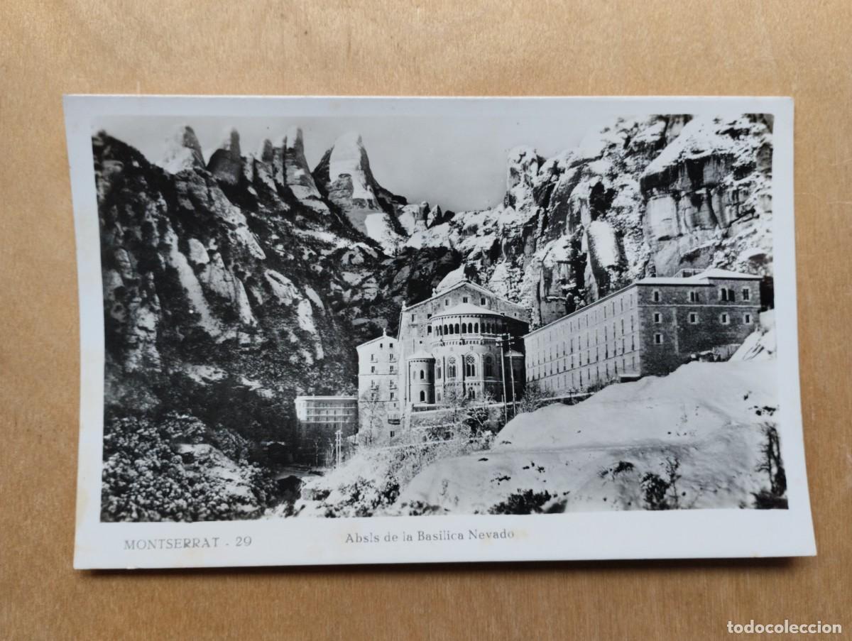 Postales: Postal antigua N&deg; 29 de Montserrat: bas&iacute;lica nevada