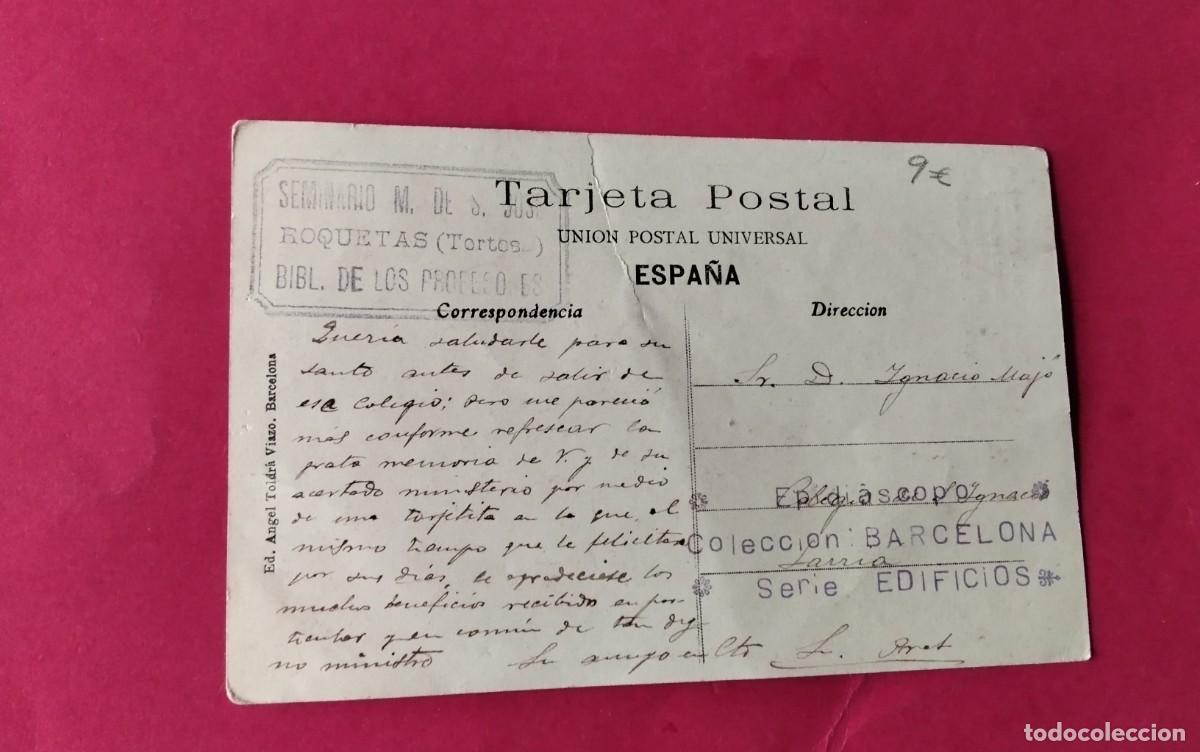 Postales: BARCELONA ,POSTAL ANTIGUA , BLANCO Y NEGRO - Foto 3