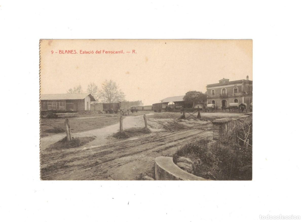 Postales: BLANES. 9 ESTACI&Oacute; DEL FERROCARRIL. THOMAS - Foto 1