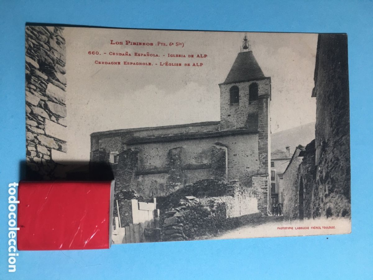 Postales: ANTIGUA B/N S/C 660 CERDA&Ntilde;A ESPA&Ntilde;OLA IGLESIA DE ALP - LABOUCHE TOULOUSE C13