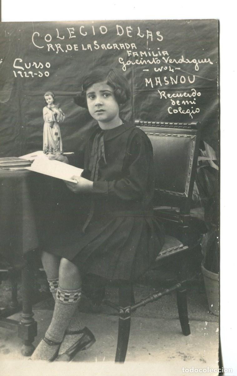 Postkarten: MASNOU-COLEGIO DE LAS R. DE LA SAGRADA FAMILIA JACINTO VERDAGUER-CURSO 1929-30-FOTOGR&Aacute;FICA