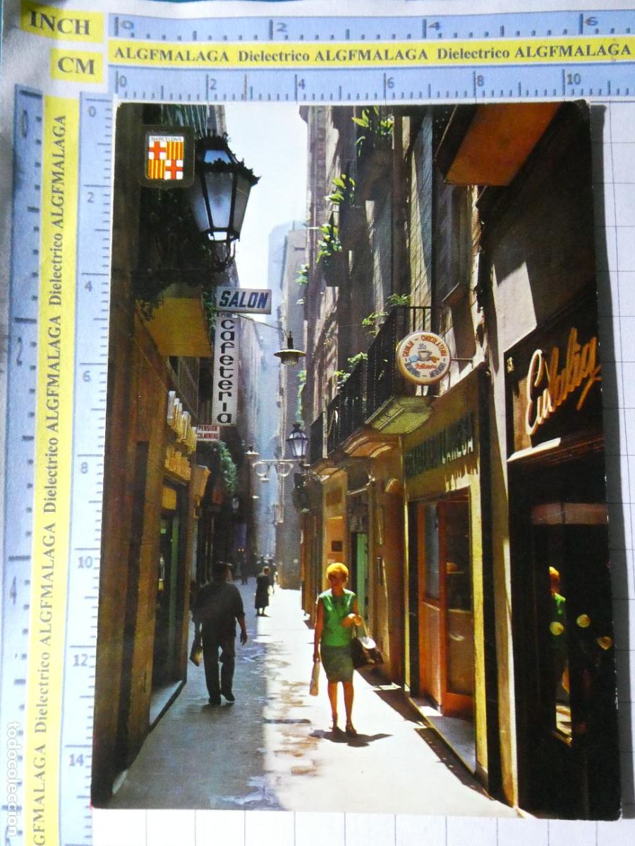 Postales: POSTAL DE BARCELONA. A&Ntilde;O 1964. T&Iacute;PICA CALLE PETRITXOL 1389 ESCUDO ORO. 2728