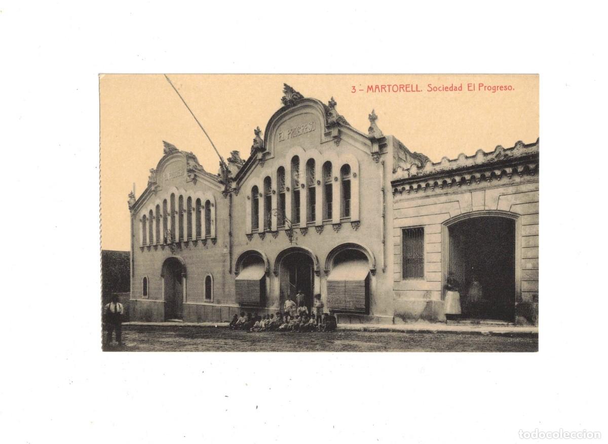 Postales: MARTORELL. SOCIEDAD EL PROGRESO. 3 M&Aacute;S I RAFOLS - Foto 1