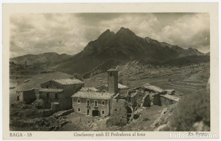 Postais: a10497 Gisclareny amb el pedraforca al fons rosell n&ordm;18 sc fotografica