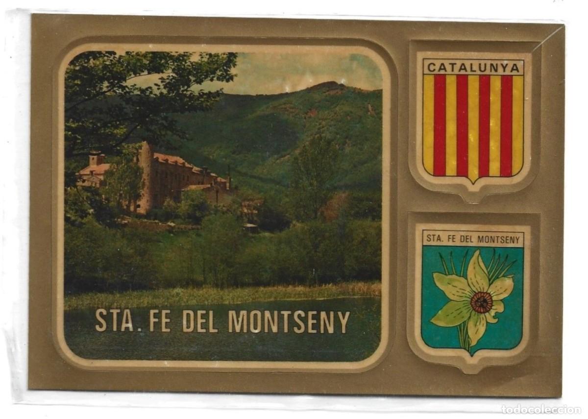 Cartoline: HOTEL, LLAC I AL FONS LES AGUDES / HOTEL, LAKE AND THE BACKGROUND LES AGUDES.- STA. FE DEL MONTSENY