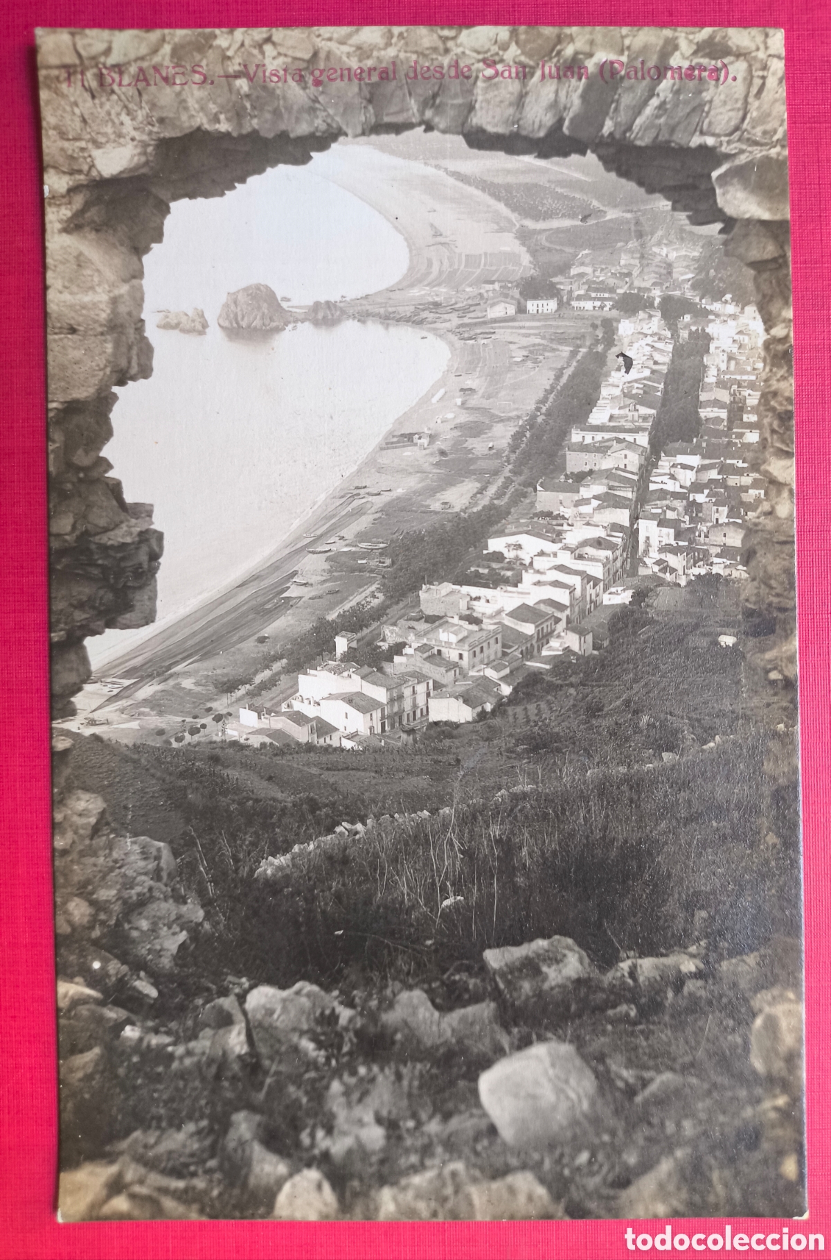 Postais: BLANES VISTA DESDE SAN JUAN PALOMERA POSTAL FOTOGR&Aacute;FICA COSTA BRAVA GIRONA C. 1930